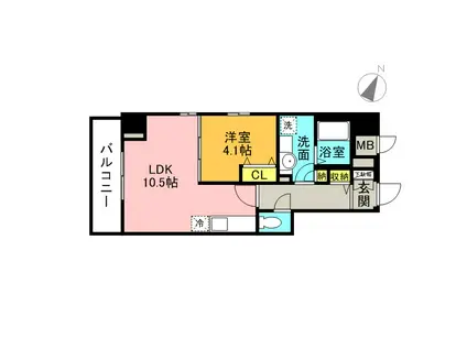 GRAN COURT YONO(1LDK/7階)の間取り写真