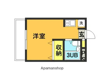 マンション上木崎(ワンルーム/2階)の間取り写真