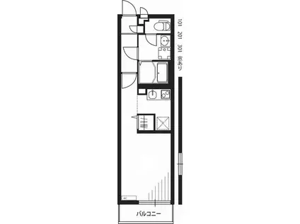 リブリ・EVER GREEN(1K/1階)の間取り写真