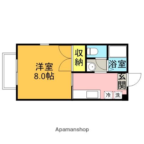 メゾン・アーベインⅢ(1K/2階)の間取り写真