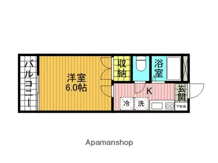 メゾン白樺(1K/2階)の間取り写真