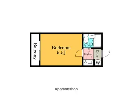 ロイヤル与野(1K/2階)の間取り写真