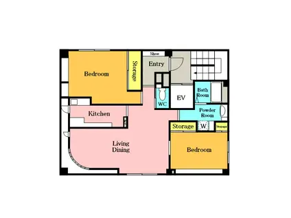 グランメディオ与野(2LDK/5階)の間取り写真