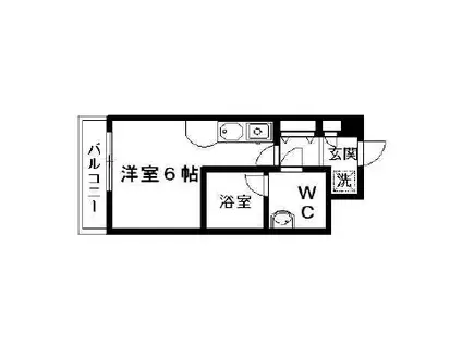 サンセール与野本町(ワンルーム/3階)の間取り写真