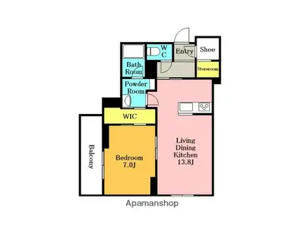 シャトー・ベノワ(1LDK/1階)の間取り写真