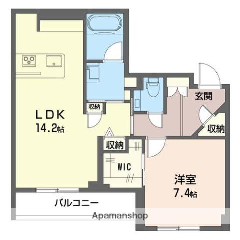 ステラ キャシェット(1LDK/3階)の間取り写真