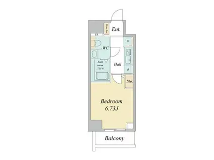 グランカーサさいたま新都心(1K/2階)の間取り写真