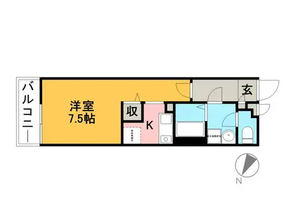 リブリ・EVER GREEN(1K/3階)の間取り写真