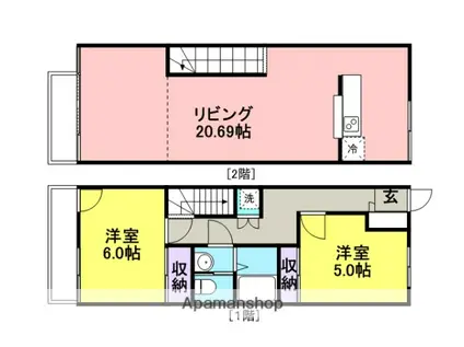 さくらコート(2LDK/1階)の間取り写真