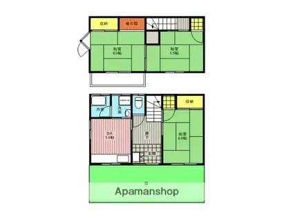 田口テラスハウス(3DK)の間取り写真