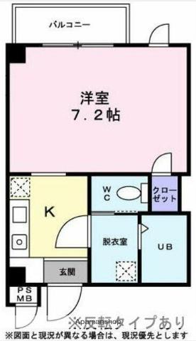 COREビル(1K/3階)の間取り写真