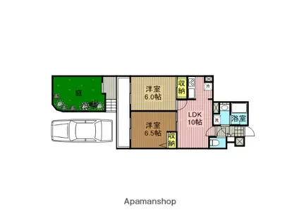 ライオンズガーデン大宮日進(2LDK/1階)の間取り写真