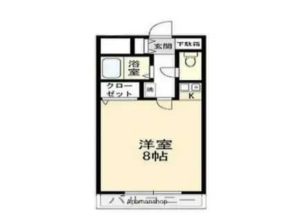 第261シティプラザ大宮大成B(1K/1階)の間取り写真