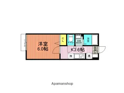 グランコート(1K/1階)の間取り写真
