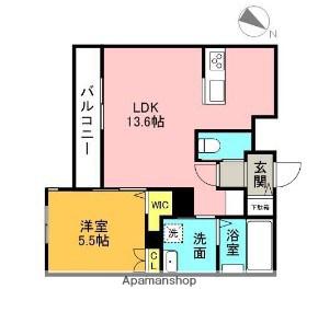 AIMABLE(1LDK/2階)の間取り写真