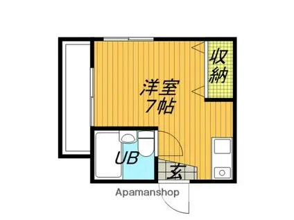 クリーンシティ日進(ワンルーム/1階)の間取り写真