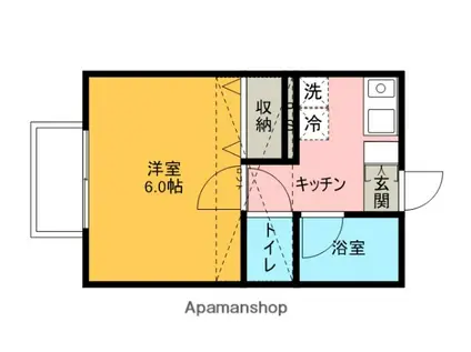 モンシャトー大成D棟(1K/1階)の間取り写真