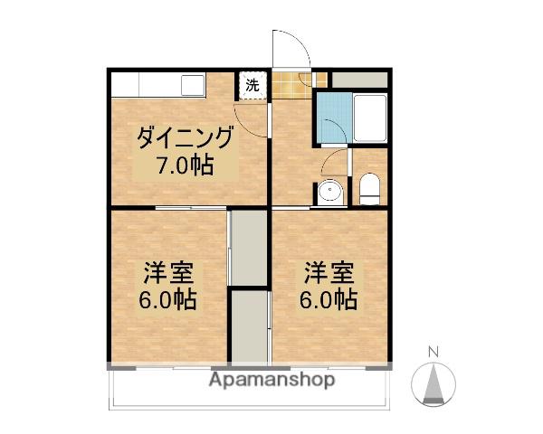 STハイツⅡ(2DK/1階)の間取り写真