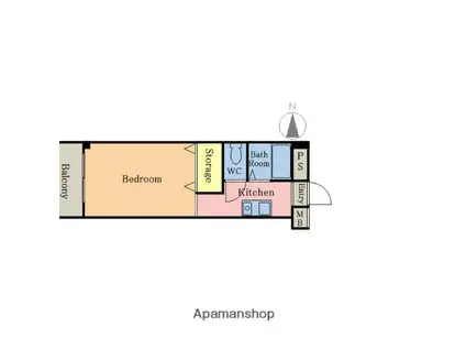 シャルマン草加駅前(1K/3階)の間取り写真