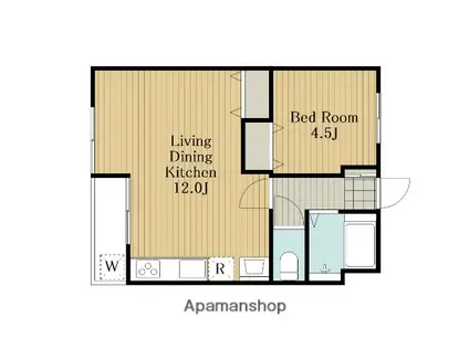 メゾンドフルールオオツカ(1LDK/3階)の間取り写真