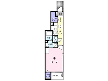 シャルマンハイツⅢ(1K/1階)の間取り写真