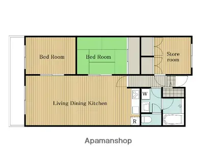 新田ハイツ(2SLDK/2階)の間取り写真