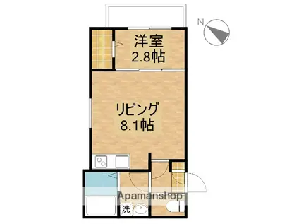 KLEIS草加(1LDK/3階)の間取り写真