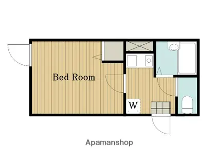 ラフィネ竹の塚(1K/1階)の間取り写真