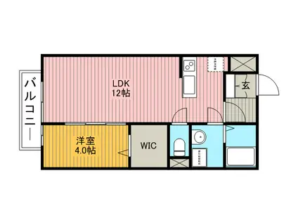 ベラ・フォンス(1LDK/2階)の間取り写真