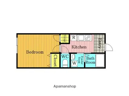 AMBITION大和田Ⅰ(1K/1階)の間取り写真