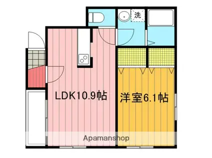 サン・ヴェルデ(1LDK/1階)の間取り写真