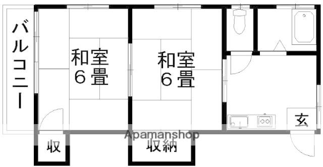 ゆきみ荘(2K/2階)の間取り写真