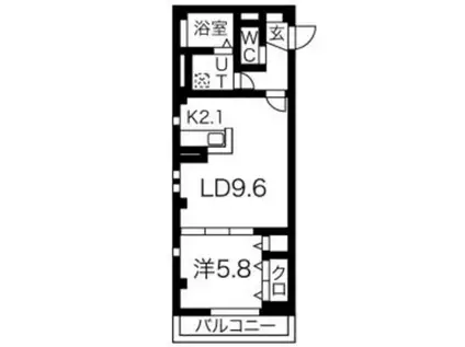 ビアンカ浦和(1LDK/2階)の間取り写真