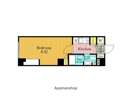 メゾン・ド・グランピエール浦和(1K/6階)の間取り写真