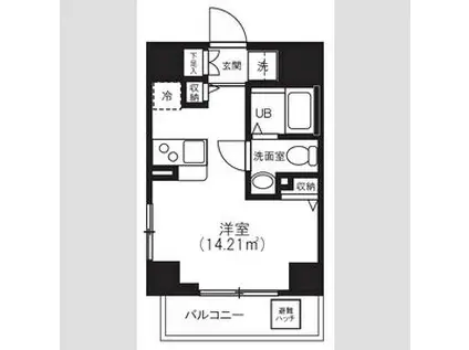 ステラコート北浦和(ワンルーム/2階)の間取り写真