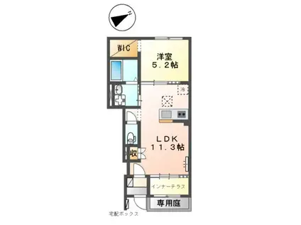 GREEN SORREL Ⅱ(1LDK/1階)の間取り写真