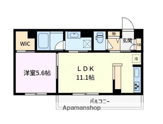 ルボア浦和(1LDK/1階)の間取り写真