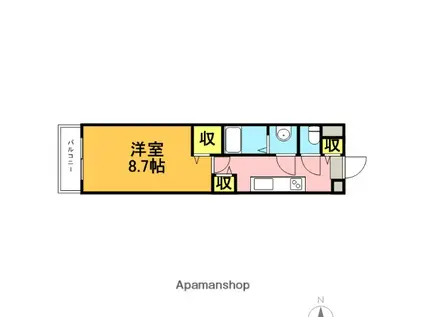 レスペディーザ柳崎(1K/3階)の間取り写真