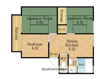 第一ハイコーポ(3DK/2階)の間取り写真