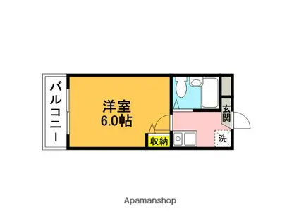 レジデンス岡田(1K/4階)の間取り写真