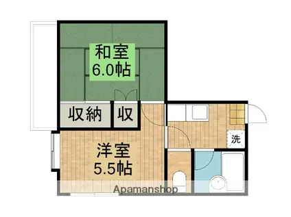 コーポ谷川(2K/2階)の間取り写真