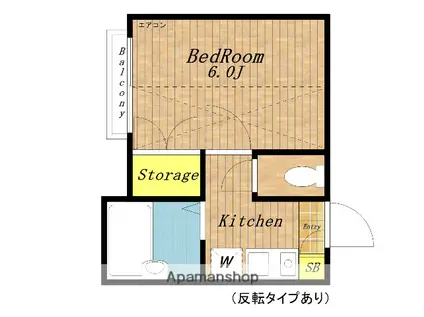 グローリーパレス(1K/2階)の間取り写真