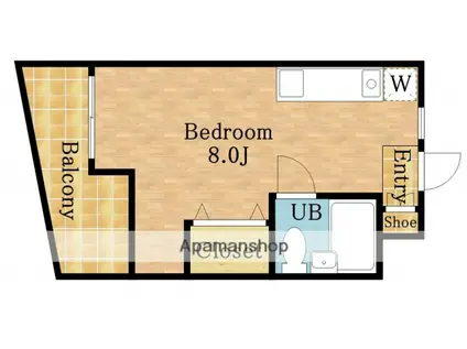 フェリオ西浦和(ワンルーム/2階)の間取り写真