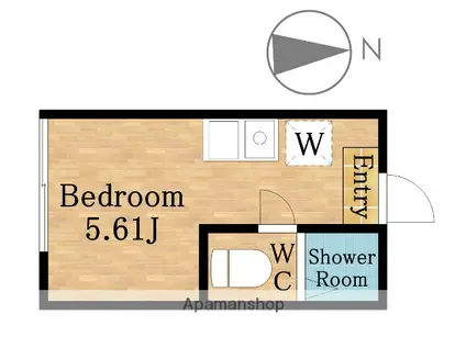 TOKYOβ西浦和(ワンルーム/1階)の間取り写真
