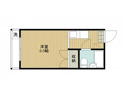 パティーナ西浦和Ⅱ(ワンルーム/3階)の間取り写真