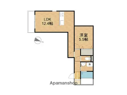 カントリーマム邦菊(1LDK/3階)の間取り写真