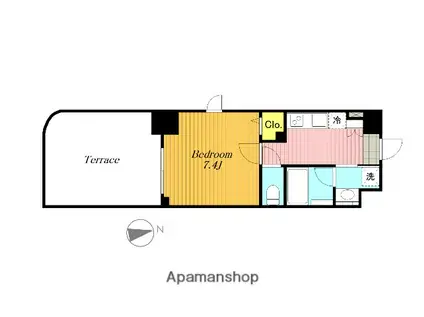 大同エクリューズ(1K/3階)の間取り写真