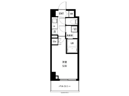 アーバンパーク北戸田(1K/1階)の間取り写真