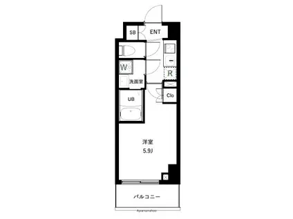 アーバンパーク北戸田(1K/1階)の間取り写真