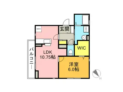 クレール(1LDK/3階)の間取り写真
